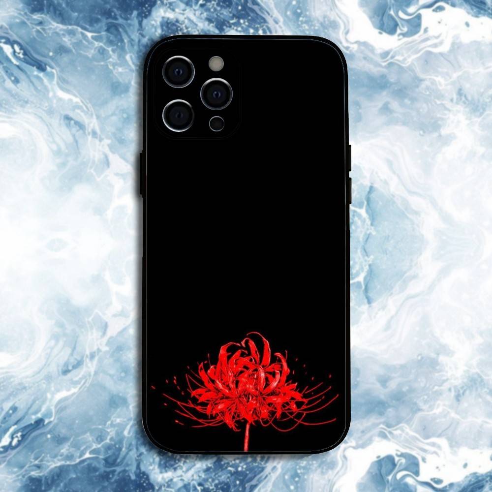 Чехол для телефона Красный Паучий Лилия Цветок Ада Для iPhone17,16,15,14,13,12,11 Plus,Pro Max, Мягкий Силиконовый Черный Чехол