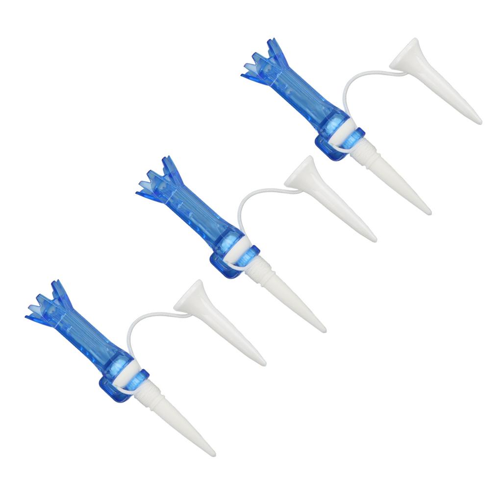 3pcs Flexible Golf Tees Set with 8 Claws Wear Resistance Portable Golf Training Ball Tees
