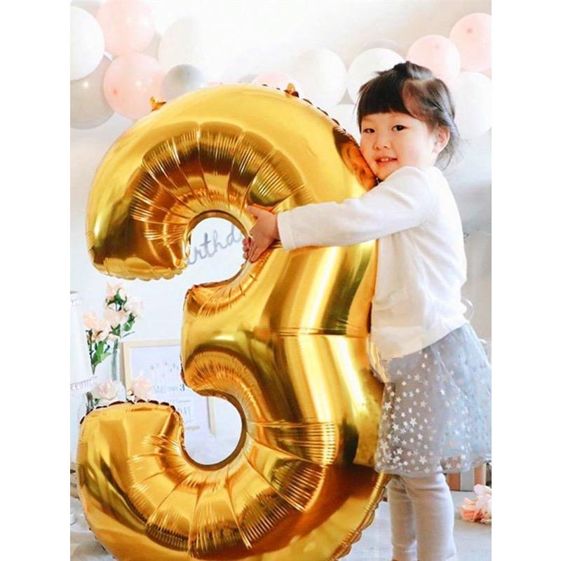 32-дюймовый золотой фольгированный шар в виде цифры, шар-цифра на день рождения, фольгированный шар для вечеринки по случаю дня рождения, свадьбы, украшения магазина