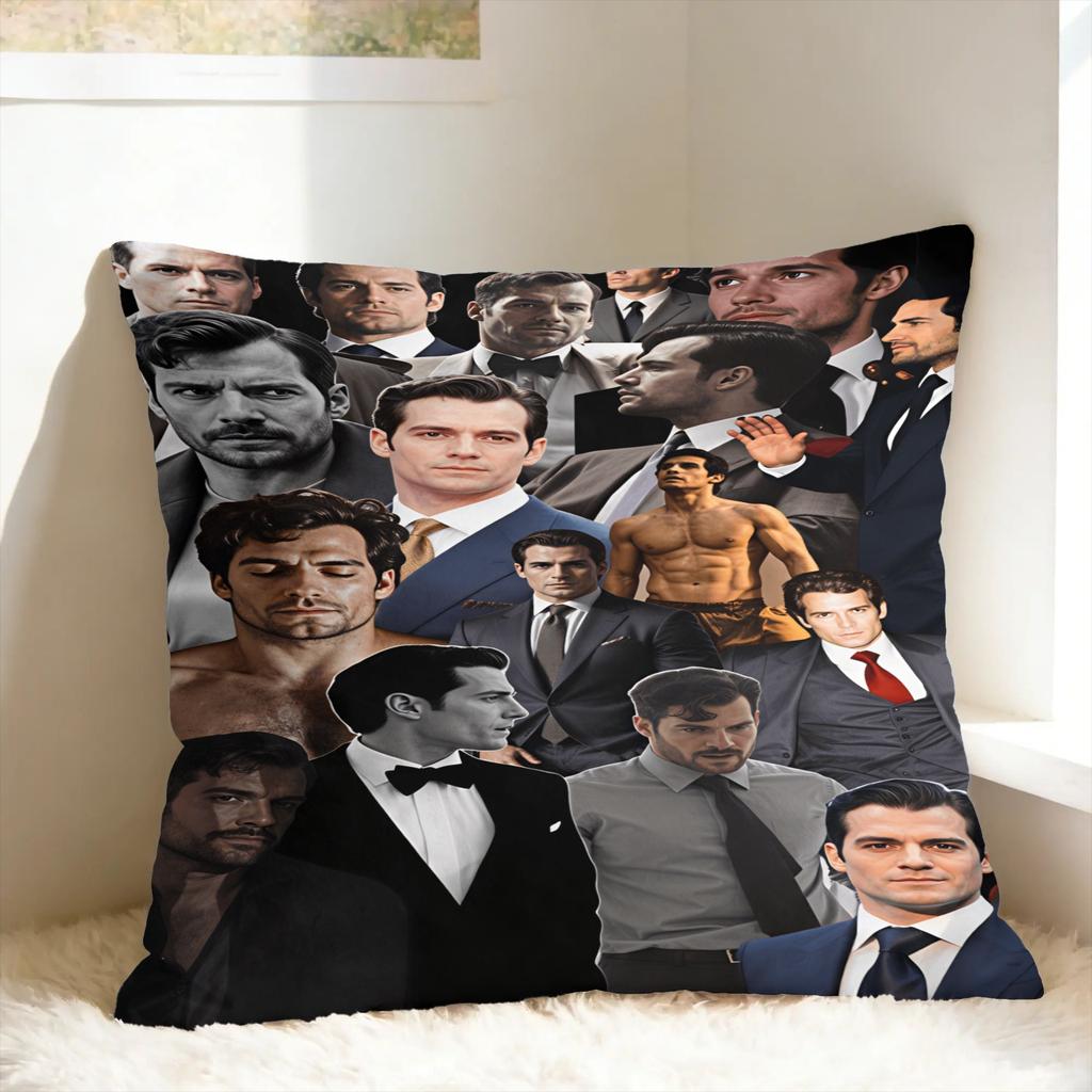 Henry cavill Pillow Case  Vintage Pillow Cover Print Pillowcases For Sofa Home Decoration