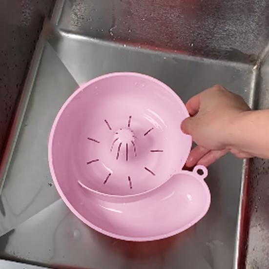 1/2Pcs Drain Basket Snail-Shaped Rotating Vegetable Filter Ergonomic Design Food-Grade Basket Kitchen Accessory