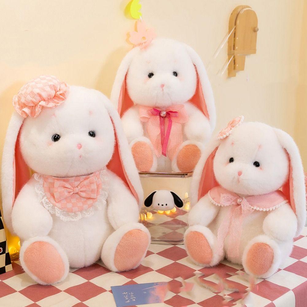 Long Ear Bunny Plushies Doll Pink Rabbit Stuffed Animals Plush Toy Holland Lop Plush Toy  Birthday