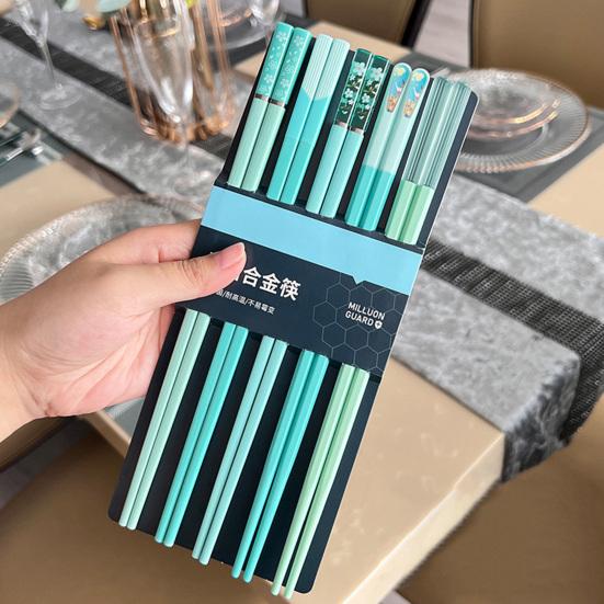 5 Pairs Chopsticks Reusable Plastic BPA-Free Dishwasher-Safe Non-Slip Fiberglass Chopsticks Chinese Japanese Chopstick