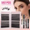 Diy Single Cluster Of Hair 640 Clusters Large Capacity Family Photo Eyelash Book D Song Single Cluster Mixed False Eyelashes