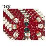 Linen Placemat Set 4Pcs Christmas Set, Cartoon Snowman Gingerbread Gnome Table Heat Insulation Pads Mat, Resistant Place Mat for Holiday Party
