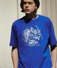 THE GREEN LAB Water Vintage Graphic Short Sleeve T-Shirt [Blue]