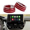 Ac Climate Ring Center Control Knob Trim 2PCS Ac Air Conditioning Knob Cover For Car Interior