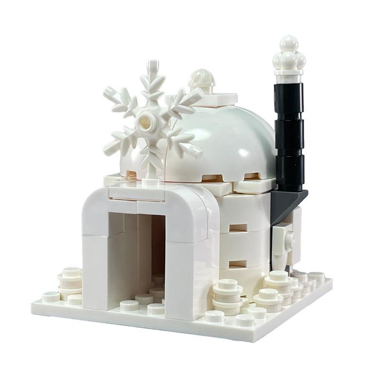 Illuminated Arctic Animal Block Set: Penguin, Polar Bear, Husky & Wolf Igloo.