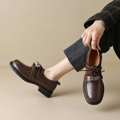 Новые женские повседневные туфли-лодочки, удобная толстая подошва, нескользящие женские туфли, большой размер, резиновая подошва, круглый носок, на четыре сезона