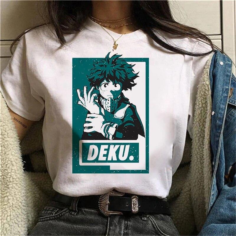 Одежда в стиле аниме Футболка Shoto Todorok Deku Harajuku Футболка My Hero Academia Футболка Boku No Hero Academia Футболка Бакугоу Футболка унисекс