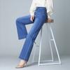 Thin Section Jeans Female Spring and Autumn High-waisted Straight Dragged Wide-leg Pants Fat Large Size Pants Loose