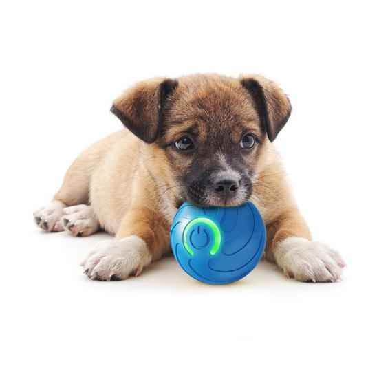 Катающийся мяч для домашних животных со светодиодной подсветкой, снятие скуки и стресса, умный интерактивный прыгающий мяч для кошек и собак, перезаряжаемый через USB, электрический автоматический движущийся трясущийся мяч