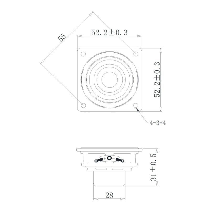 2-дюймовый 6 Ом 10 Вт Портативный громкоговоритель 52 мм Маленький полнодиапазонный алюминиевый громкоговоритель с внутренним магнитом Замена