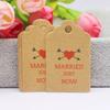 100pcs+100string 3x5cm White/kraft Paper. Thank You for Handcrafting the Label Hang Tag