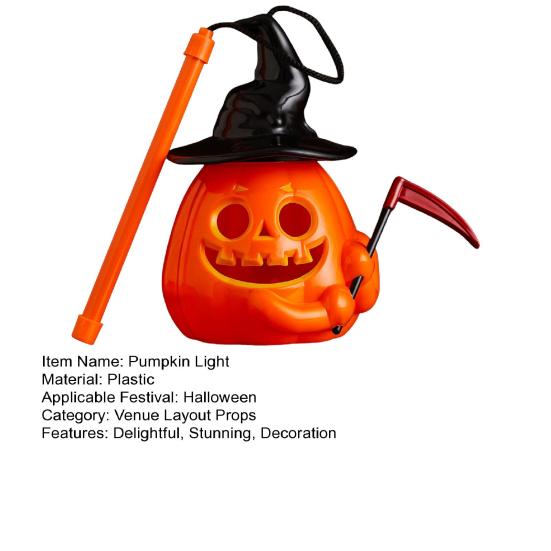 Halloween Pumpkin Lantern LED Lighted Pumpkin Light Decoration Portable Handheld Night Lamp for Halloween Party Decoration