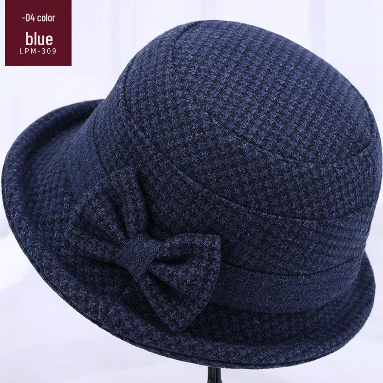 Осенне-зимняя женская шляпа-рыбачка для всех возрастов - Теплая федора в стиле шляпы-котелка