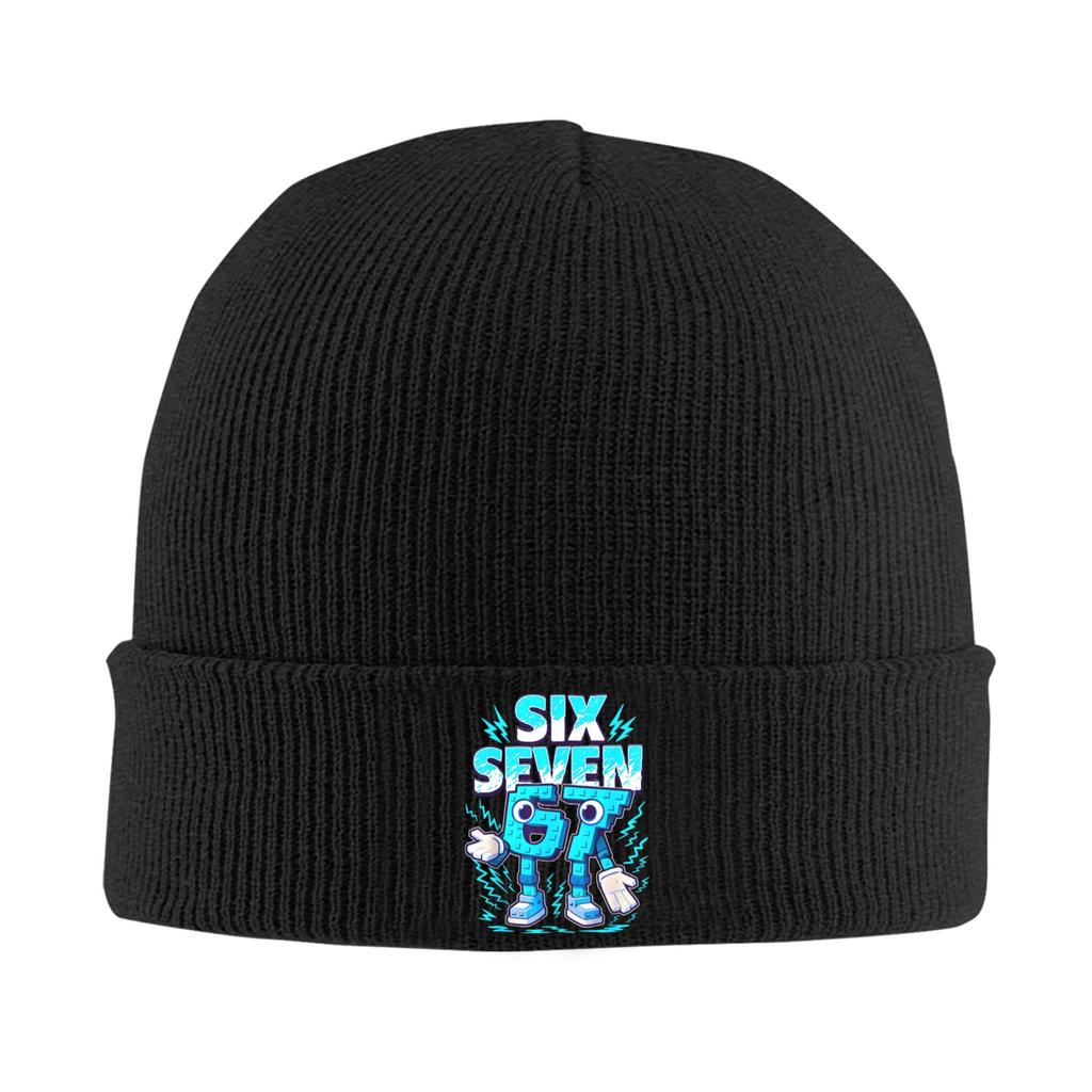 67 Six Seven Meme Knitted Hat for Women Men Beanies Winter Hat Acrylic Warm Caps