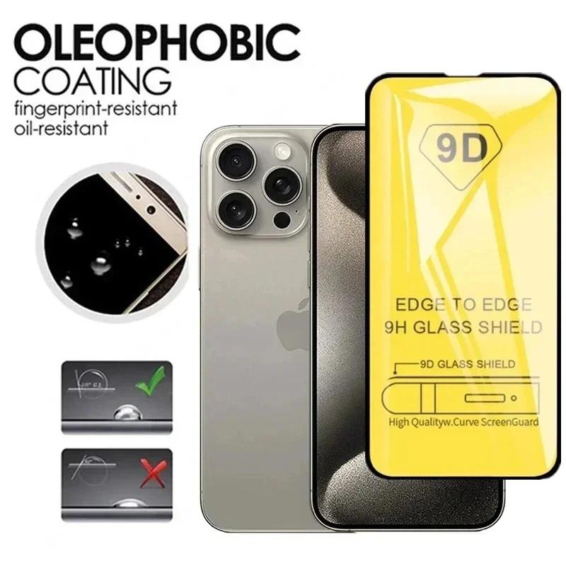 5 шт. 9D защитное стекло для iPhone 13 11 12 15 14 Pro Max 8 Plus протектор экрана для iPhone 16 15 PRO XR XS MAX закаленное стекло