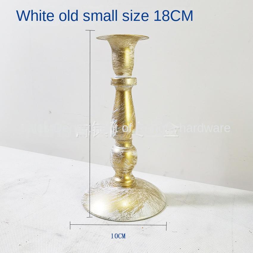 Высокотемпературный подсвечник из кованого железа с черной краской, романтический светильник при свечах, ужин, свеча, чашка, реквизит, ретро подсвечник с одной головкой