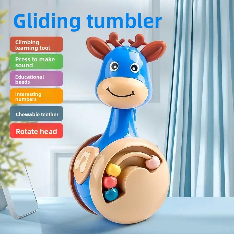 Игрушки Игрушки Неваляшка-качалка для младенца Мальчика Девочки - Идеально для Обучения Ползанию Раннее Развитие! Неваляшка для малышей от 6 до 12 месяцев
