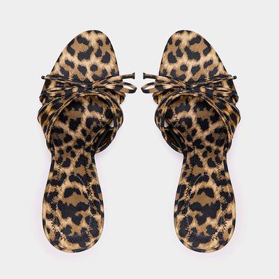 Новые роскошные женские босоножки на высоком каблуке с леопардовым узором, на тонком каблуке, модные и трендовые повседневные сандалии, классическая женская обувь