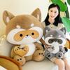 Raccoon Doll Plush Toy Simulation Raccoon Doll Children Boys And Girls Throw Pillow Gift