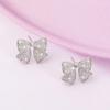 Korean Fashion Bowknot Zircon Stud Earrings - High-Quality Wedding & Party Jewelry