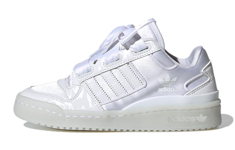 adidas Оригиналы FORUM Искусственная кожа Устойчивые к истиранию Низкие Детские скейтбордические кроссовки Белый H68194