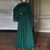 2024 Autumn/Winter Women's Lace Trim Long Robe Evening Dress