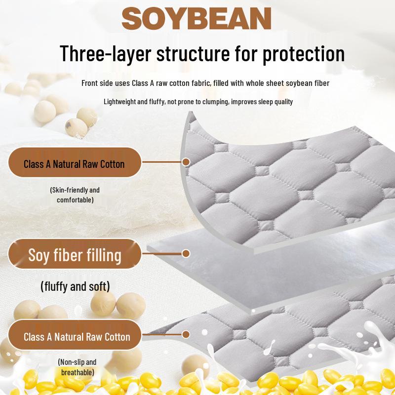 Стеганый наматрасник - Летний топпер для дома, спальни, отеля и односпальных кроватей для студентов