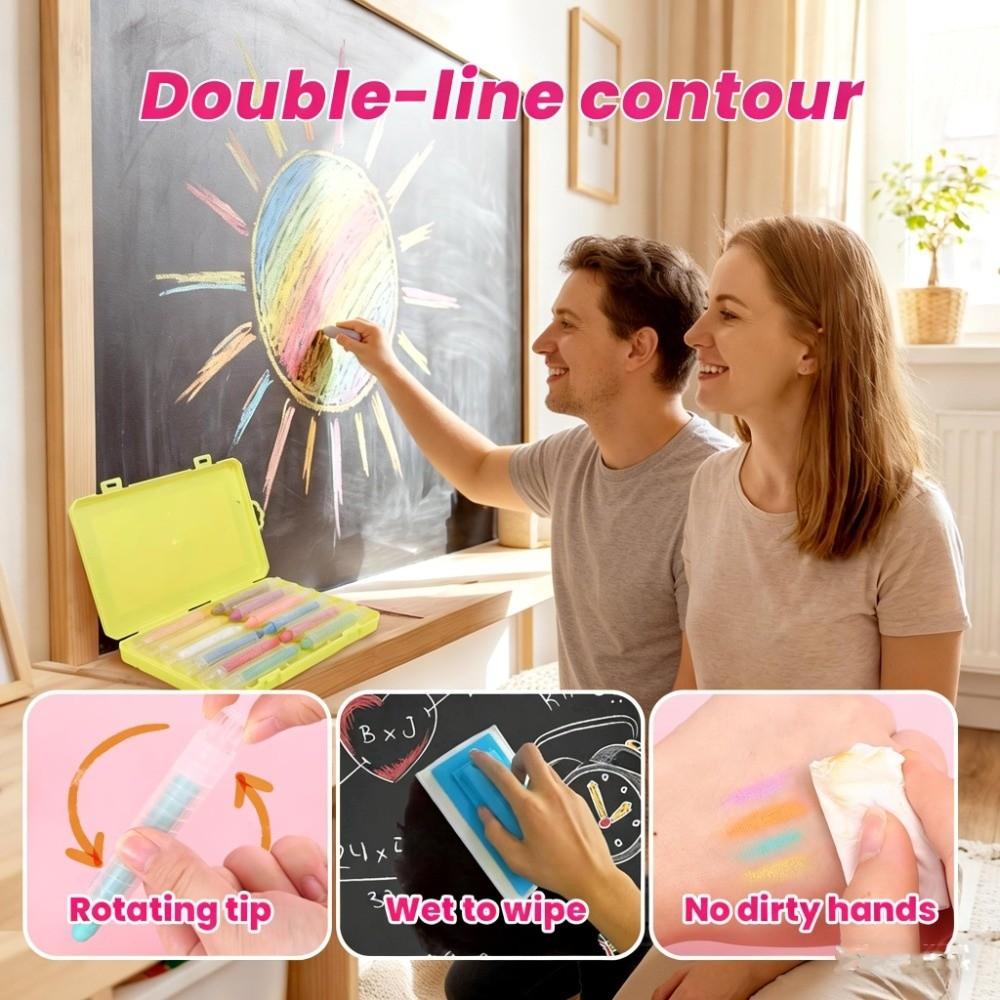 Sticks Washable Chalk Plastics Holder Art Chalk New Chalkboard Chalk Writing Supplies