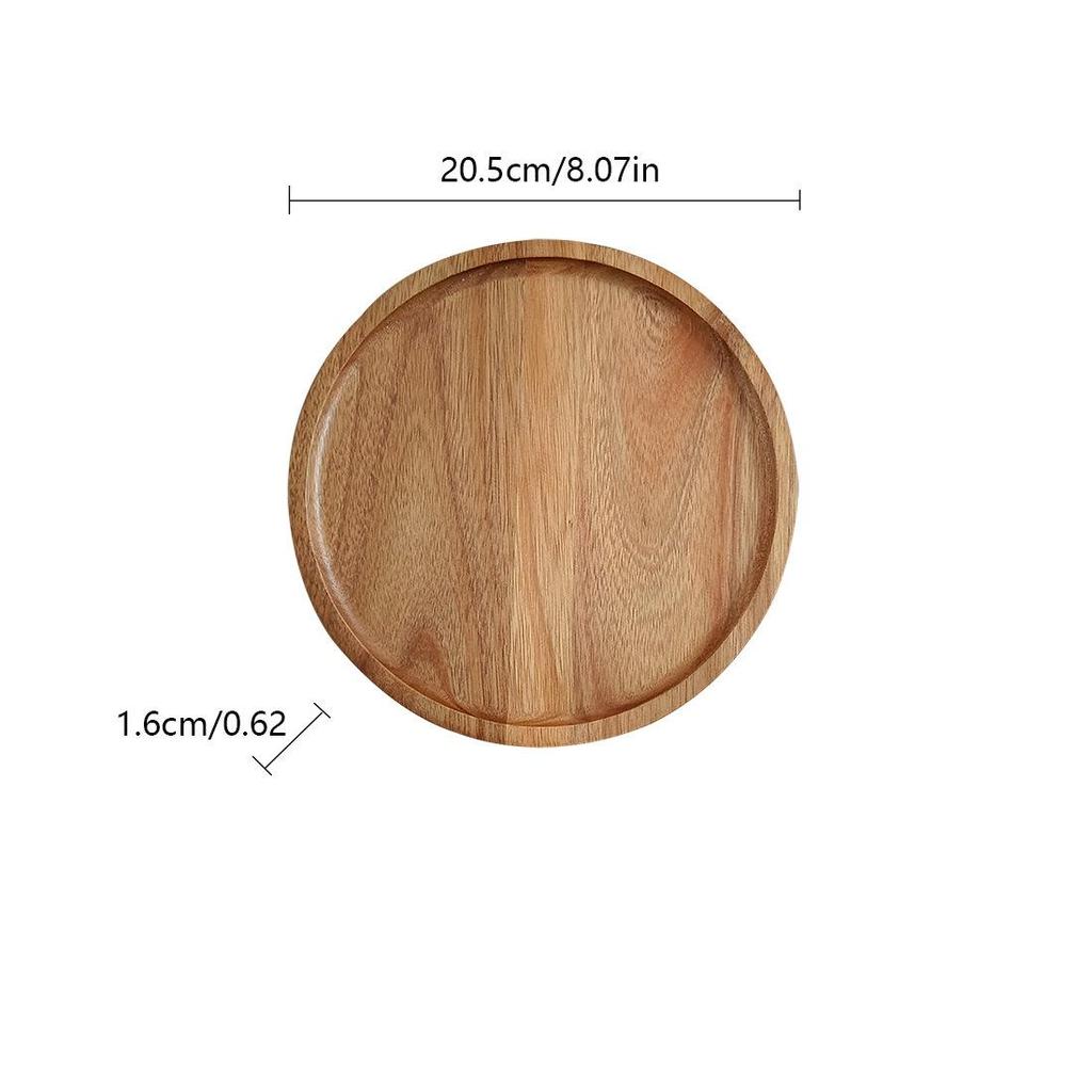Круглый нескользящий коврик из акации (13см) для защиты чая, кофе или рабочего стола