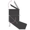 Rabbit Feeder Black 17.5 x 26 x 28.5 cm