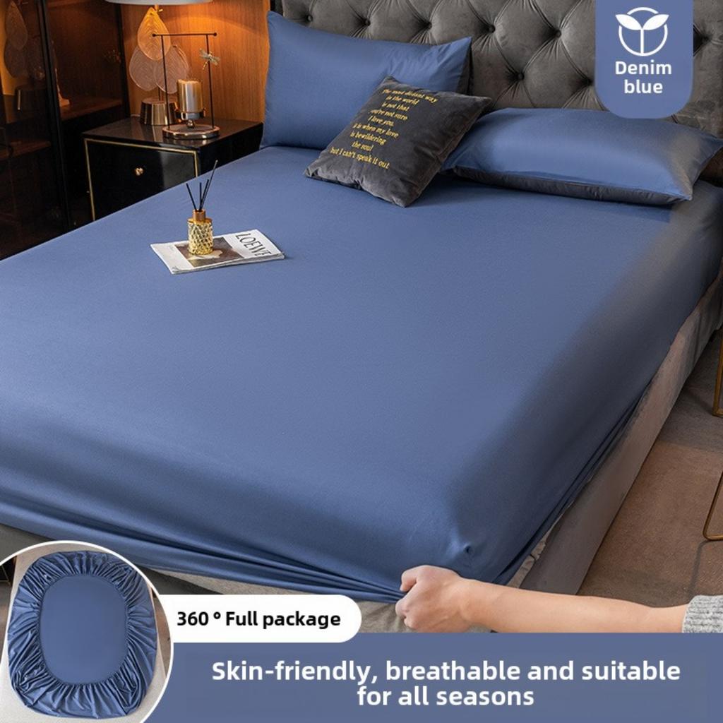 1 мягкая и удобная однотонная простыня, глубокие карманы для надежной посадки и простоты ухода, полиэстеровая ткань, пригодная для машинной стирки, для идеального комфорта в любое время года