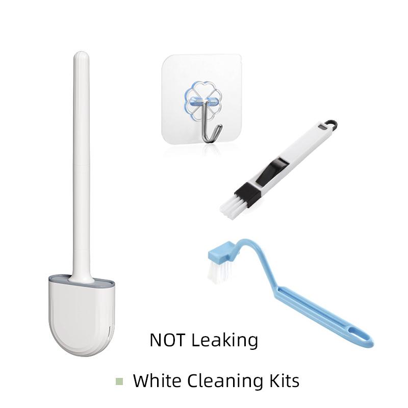 WIKHOSTAR настенная щетка для унитаза, силиконовая плоская насадка для щетки, набор щеток для чистки унитаза, щетка для чистки унитаза, ванная комната