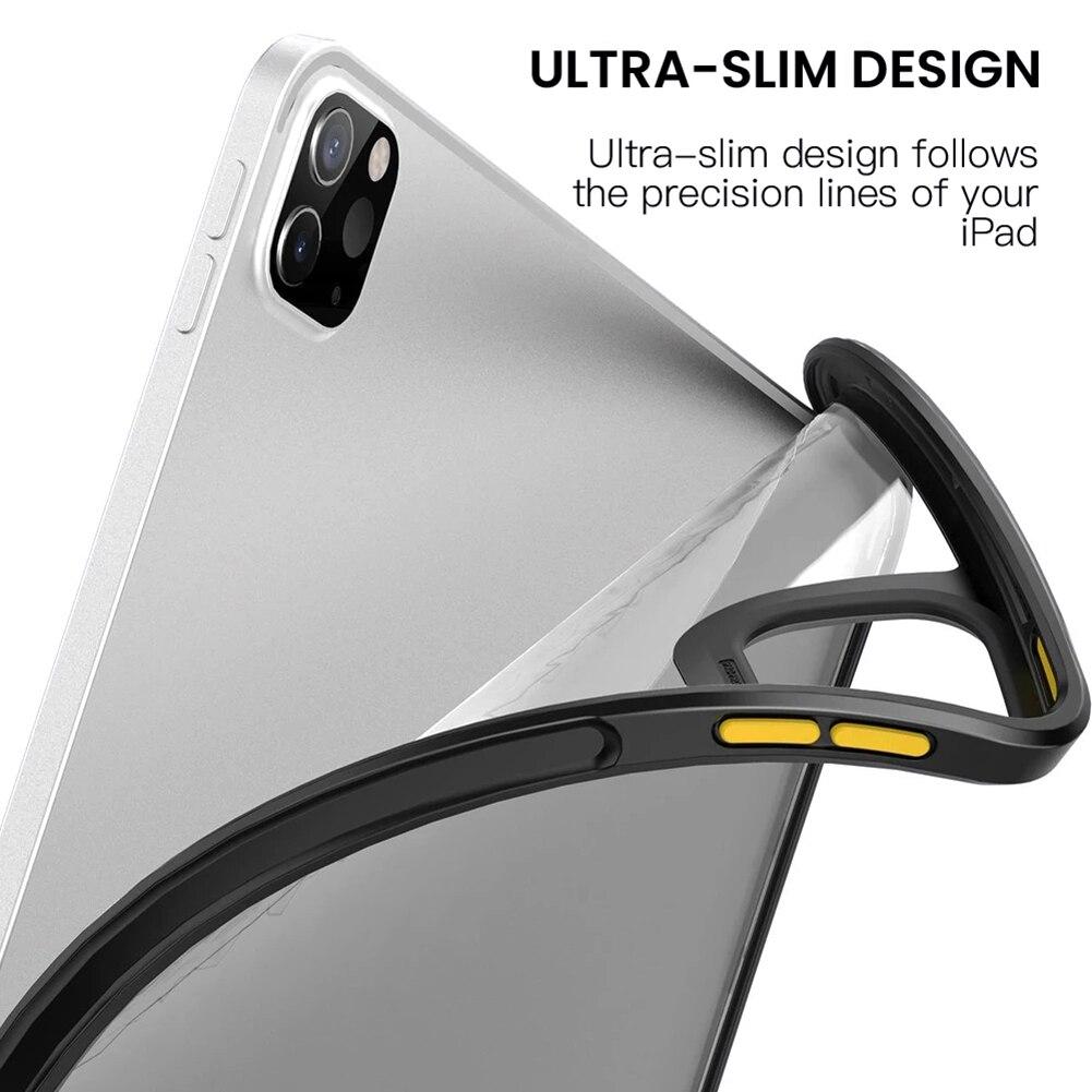 Для iPad Pro 12,9 чехол для планшета противоударный гибкий край ТПУ прозрачная задняя крышка для iPad Pro 11 Air 4 10,9