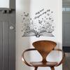 Inspirational English Slogan Stick Book Butterfly Living Room Study Background Landscaping Wall Sticker