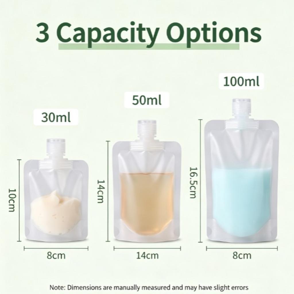 30ml50ml100ml shampoo lotion matte flip nozzle sub-bag (15 pieces)