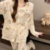 Spring and Autumn New Ladies Cloud Cotton Pajamas Homewear Set Girls Students Cartoon Princess Wind Pajamas Homewear Set