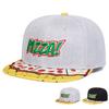 Unisex PIZZA! Embroidery Print Adjustable Flat Top Baseball Hat Snapback Caps Hip Hop Hats Spring Autumn Outdoor Sport Travel for Women Men