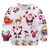 2025 New 4-14 Years Christmas Deer Sweatshirt For Girls And Boys Big Size Autumn Cartoon Snowman Christmas Kids Round Neck Christmas Tops