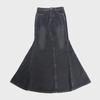 2023 Retro High-Waisted Fishtail Denim Skirt - Women's Slim Fit Long Hip Skirt for Autumn and Winter