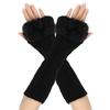 Crochet Knitting Knitted Sleeves Gloves Soft Warm Arm Warmers Fingerless Gloves  Autumn Winter