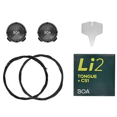 Комплект BONT BOA Zero+ Dial D - цвет оружейной стали/черное кружево, 1 шт.