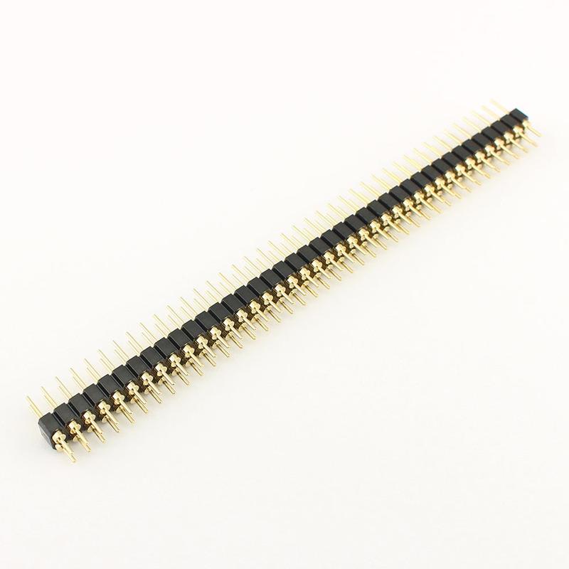 5pcs 2.54mm Pitch 1x40 2x40 40 80 Pin Female Male Hole Round Header Strip Connector Straight Single Double Row Tin Gold Plated