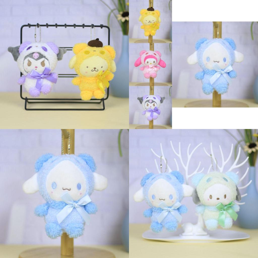Adorable Sanrio Plush Toys Kuromi Cinnamoroll My Melody Pompompurin 12cm Short Plush