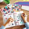 4/8 Стикеры для планировщика Аксессуары для дневника Стикеры Материал для DIY блокнота Стикеры для скрапбукинга для блокнотов Креативное планирование