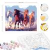 Рамка для рисования лошадей по номерам для взрослых, наборы с животными, картина, художественная акриловая краска, сделай сам, подарочная краска с номером для украшения дома, 40x50 см
