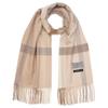 Pure Cashmere Check 19 Patterns Available and Cashmere Check Pattern Thick Large Size Large Scarf Random [Buyer] 100% Scarf, [Men's Women's] (Beige