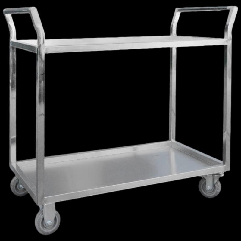 ZISIZ Stainless Steel 2-Tier Restaurant Utility Cart
